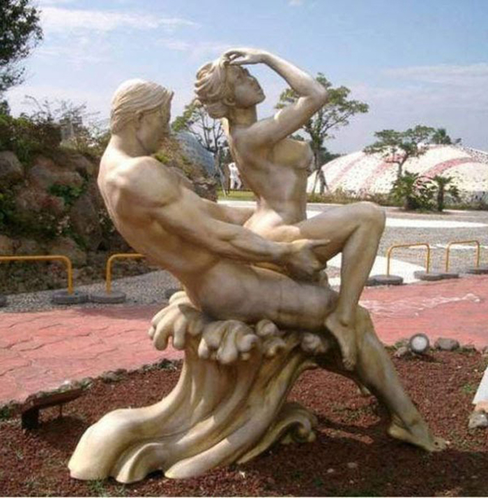 Открытый камень Гей Секс Скульптура