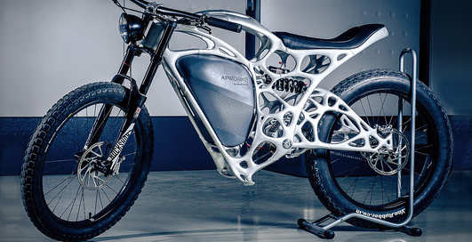 Мотоцикл-скелет, напечатанный на 3D-принтере
