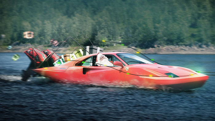 Если бы Санта вместо оленей катался на авто