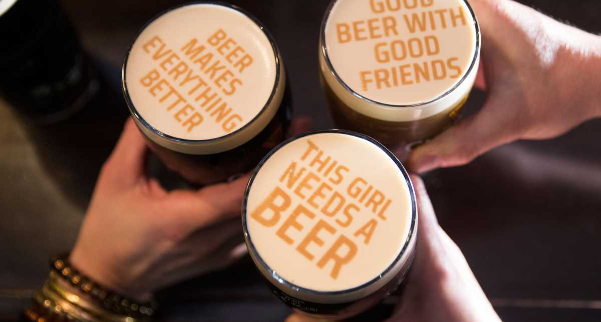 Пена с принтом: британцы научились печатать на пиве