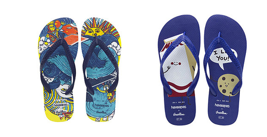 Пляжный стиль: вьетнамки с особой печатью