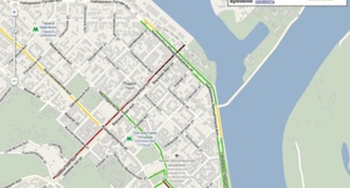 На Google Maps появилась функция отслеживания пробок в Киеве