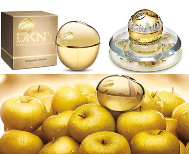 Духи золотое яблоко. Духи ДКНИ Голден Делишес. DKNY Golden delicious $1 миллион. DKNY Golden delicious million Dollar Fragrance Bottle. Донна Каран духи золотое яблоко.