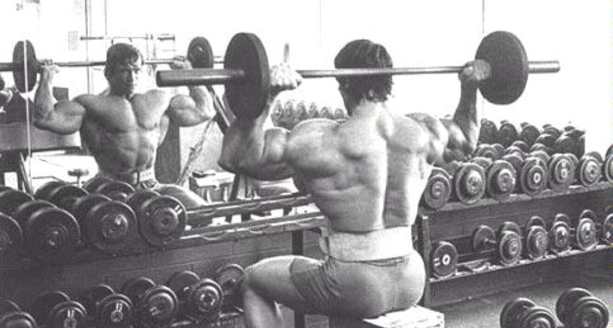 Жим штанги из-за головы