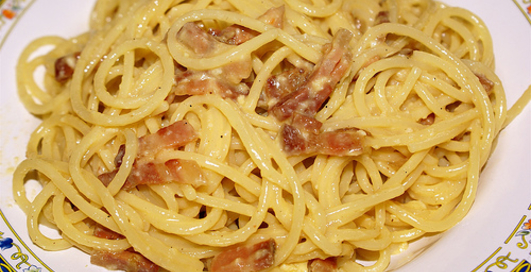 Воскресный завтрак: Спагетти по-римски