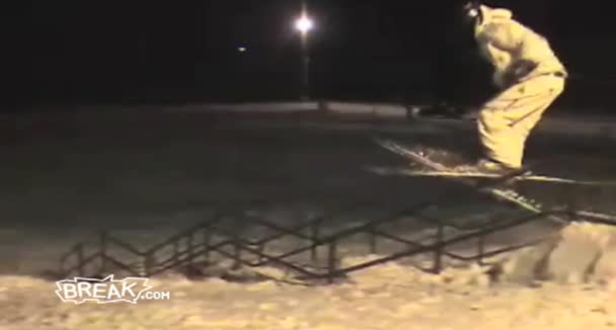 Всмятку: неудачный полет лыжника