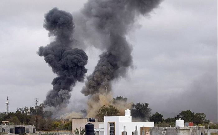 Как бомбили резиденцию Каддафи