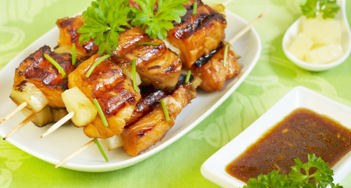 Кебаб из лосося: 6 минут, и он готов