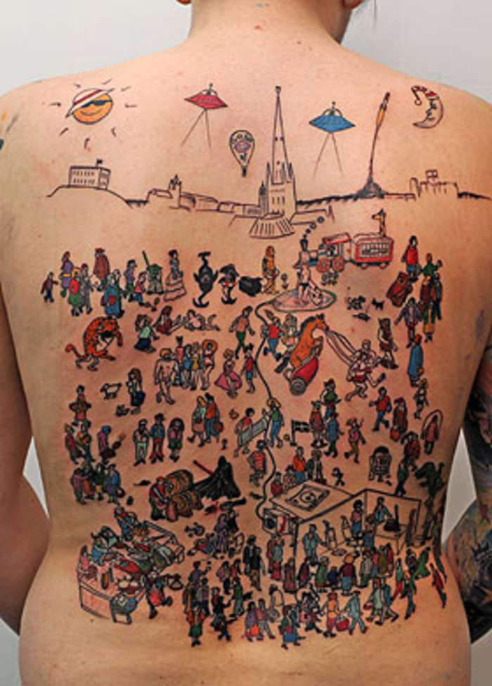 Тату за $3000: синие ребусы фаната