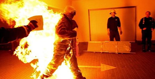 Человек-факел: немец горел на работе