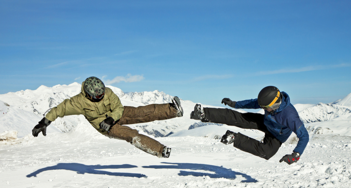Приземление зимой: как упасть посмешнее
