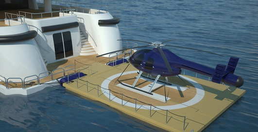 Раскладной остров: супер-яхта для олигархов