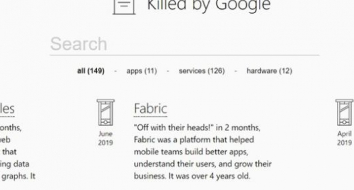 Убитые Google: интернет-гигант открыл первое цифровое кладбище