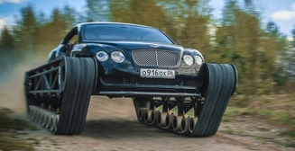Безумный тюнинг: что будет, если на Bentley поставить гусеницы вместо колес?