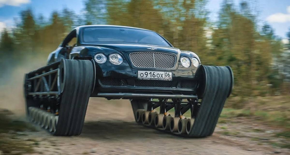 Безумный тюнинг: что будет, если на Bentley поставить гусеницы вместо колес?